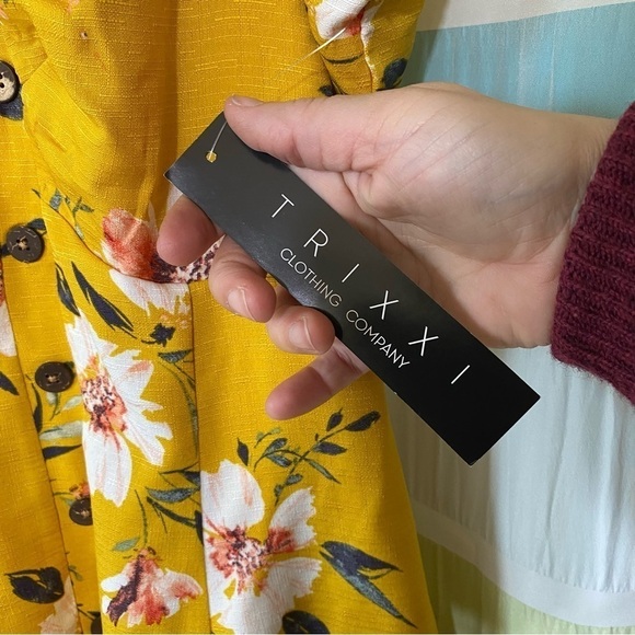 NWT Trixxi Vintage Style Floral Dress Sweetheart Neckline Sz 1X - Picture 6 of 12